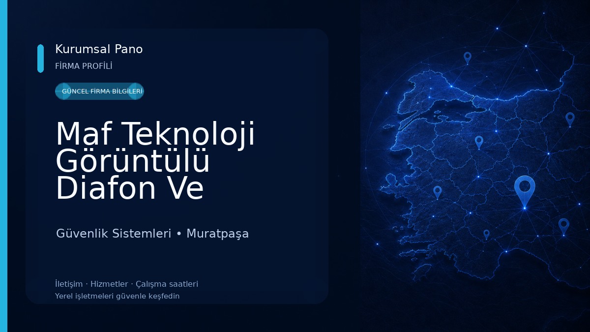 Maf Teknoloji Görüntülü Diafon Ve Güvenlik Sistemleri Güvenlik Sistemleri