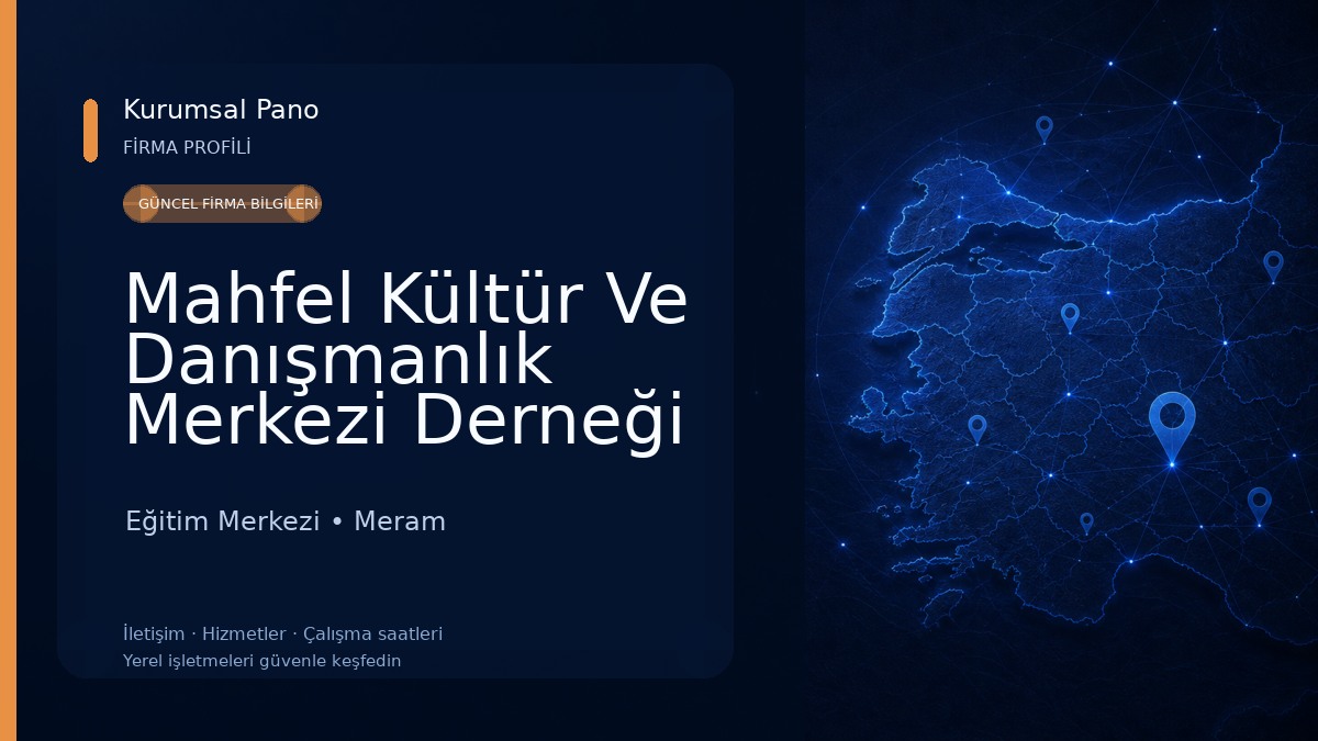 Mahfel Kültür Ve Danışmanlık Merkezi Derneği