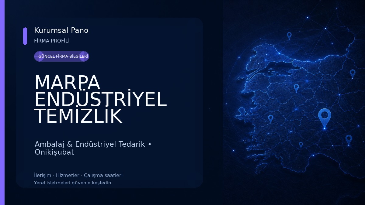 MARPA ENDÜSTRİYEL TEMİZLİK ÜRÜNLERİ Ambalaj & Endüstriyel Tedarik