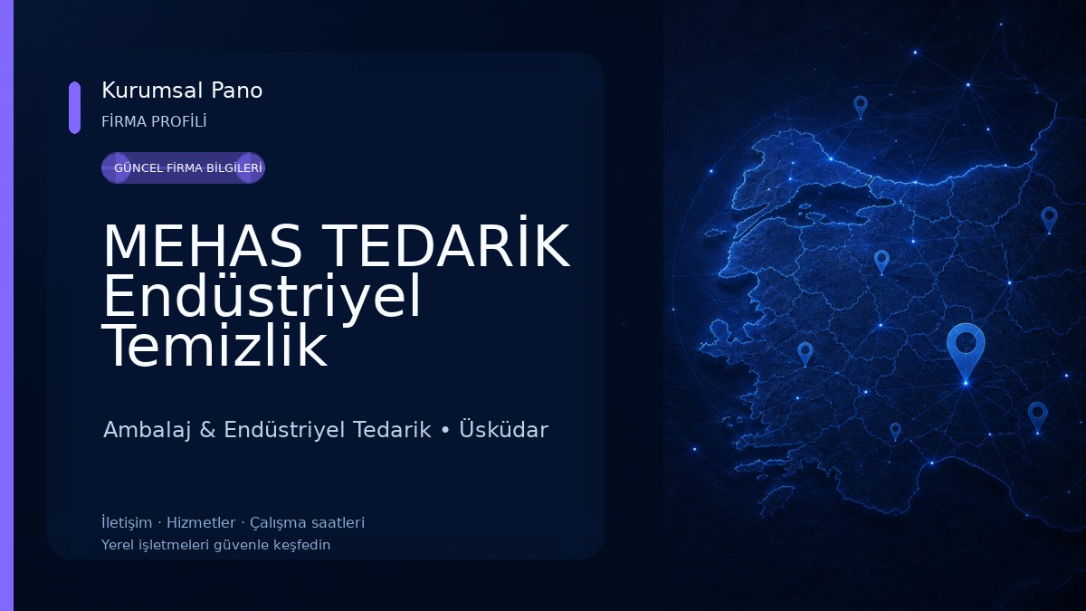 MEHAS TEDARİK Endüstriyel Temizlik Malzemeleri Ambalaj & Endüstriyel Tedarik