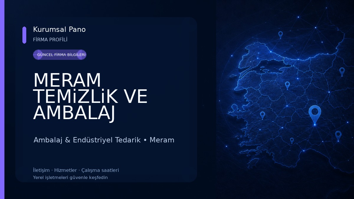 MERAM TEMiZLiK VE AMBALAJ ÜRÜNLERİ TOPTANCISI 