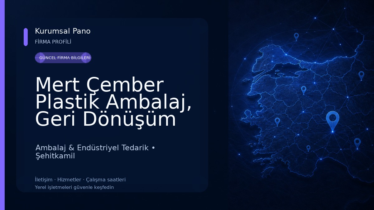 Mert Çember Plastik Ambalaj, Geri Dönüşüm ve Makine San. Ve Tic. Ltd. Şti. Ambalaj & Endüstriyel Tedarik