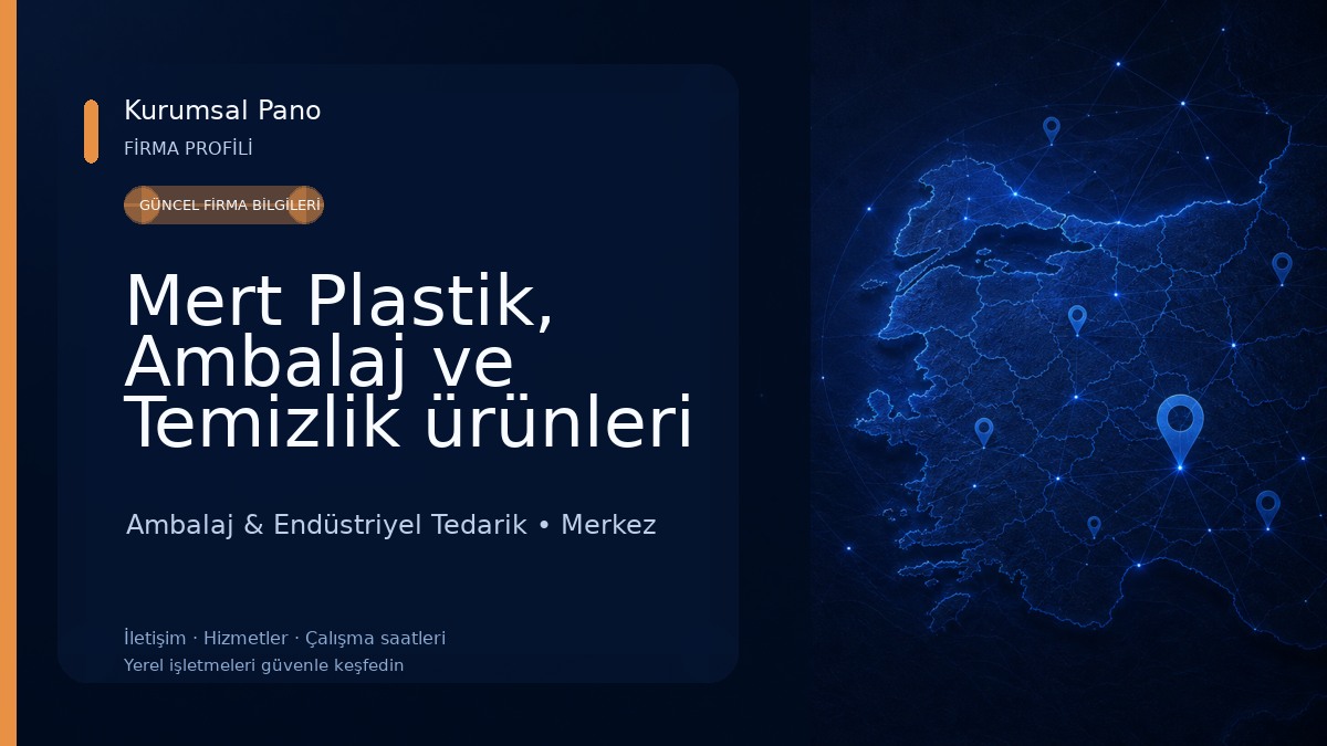 Mert Plastik, Ambalaj ve Temizlik ürünleri 