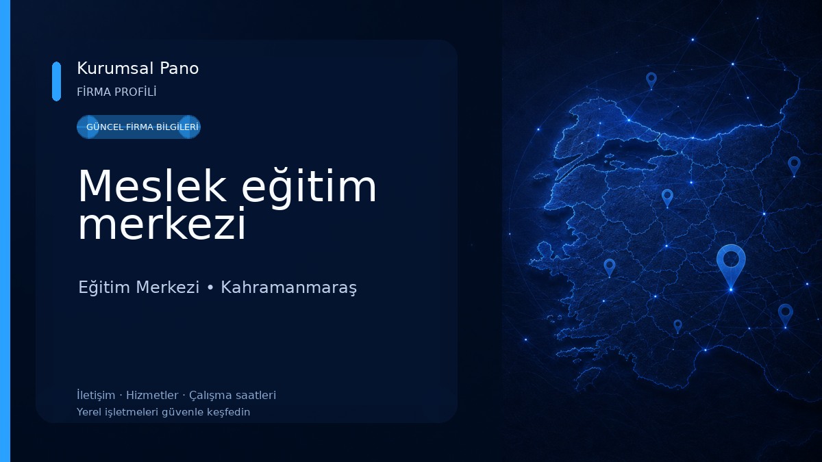 Meslek eğitim merkezi