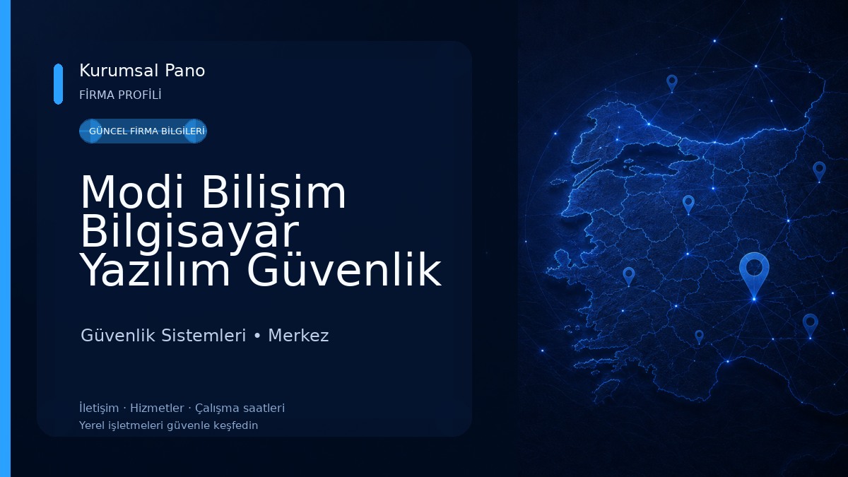 Modi Bilişim Bilgisayar Yazılım Güvenlik Sistemleri ve Tartı Aletleri 