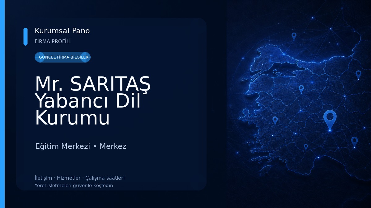 Mr. SARITAŞ Yabancı Dil Kurumu Eğitim Merkezi