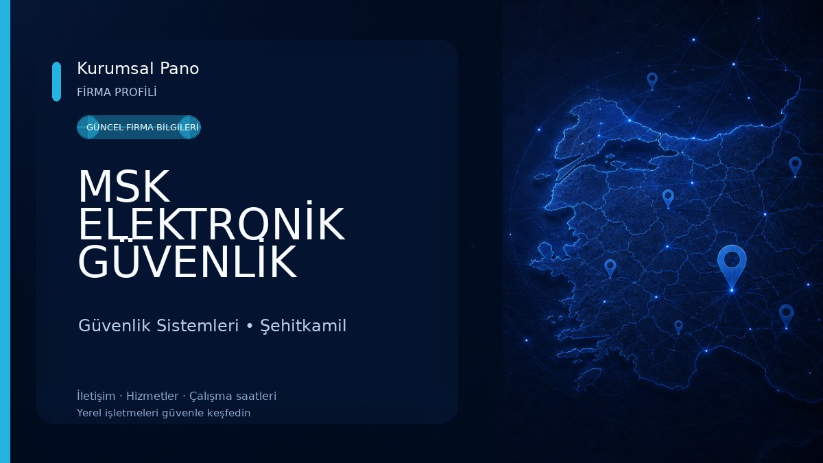 MSK ELEKTRONİK GÜVENLİK SİSTEMLERİ Güvenlik Sistemleri