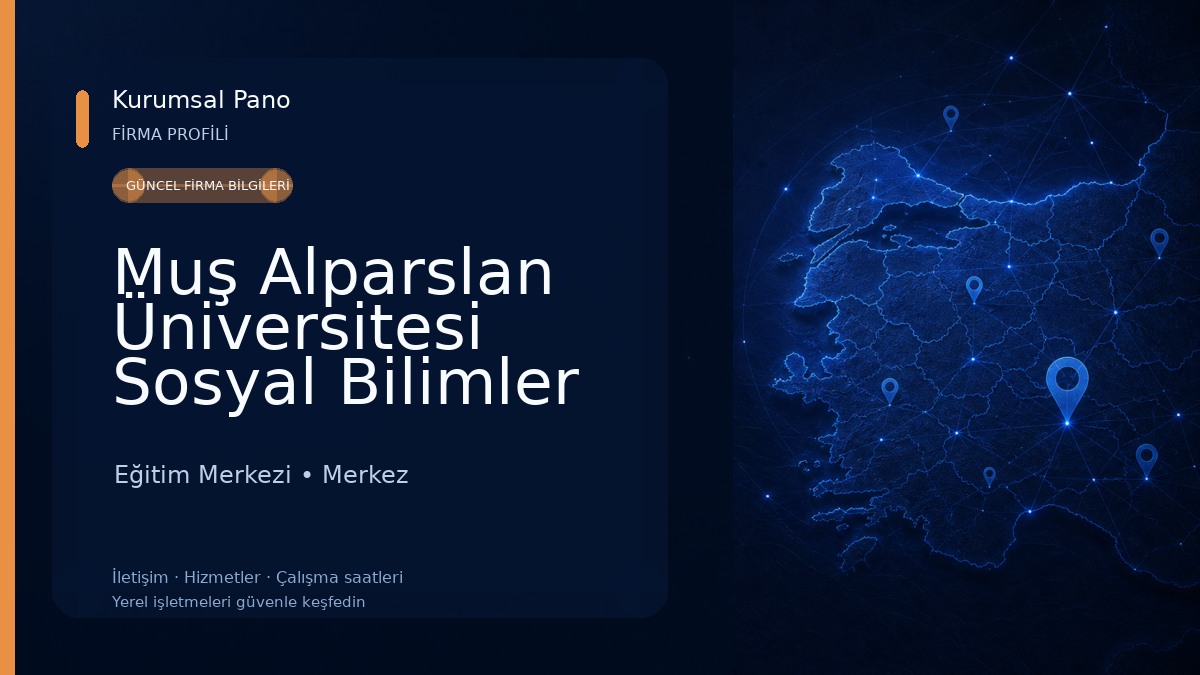 Muş Alparslan Üniversitesi Sosyal Bilimler MYO