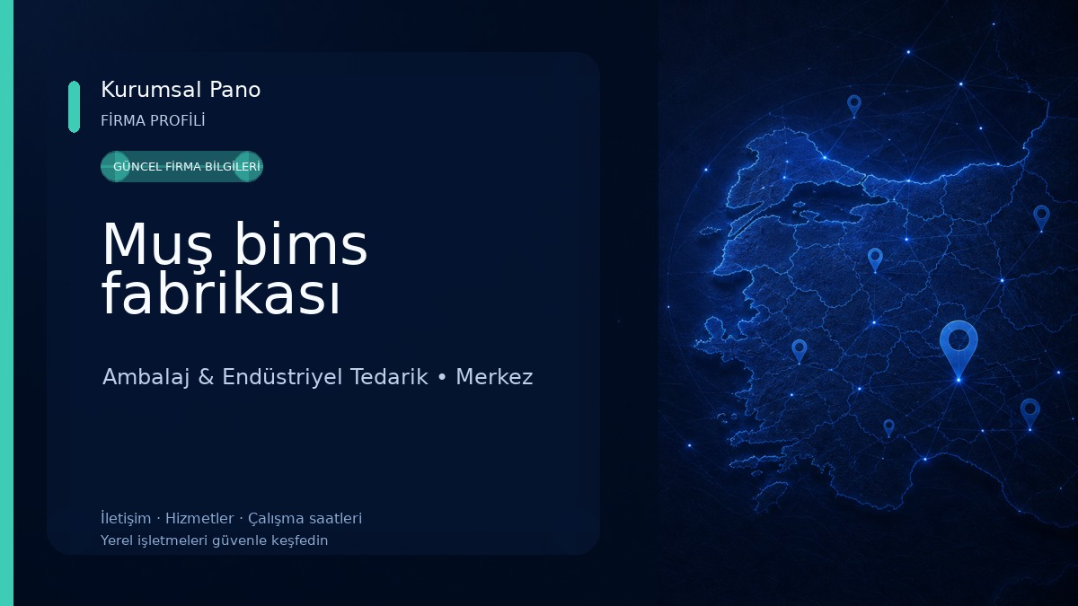 Muş bims fabrikası 