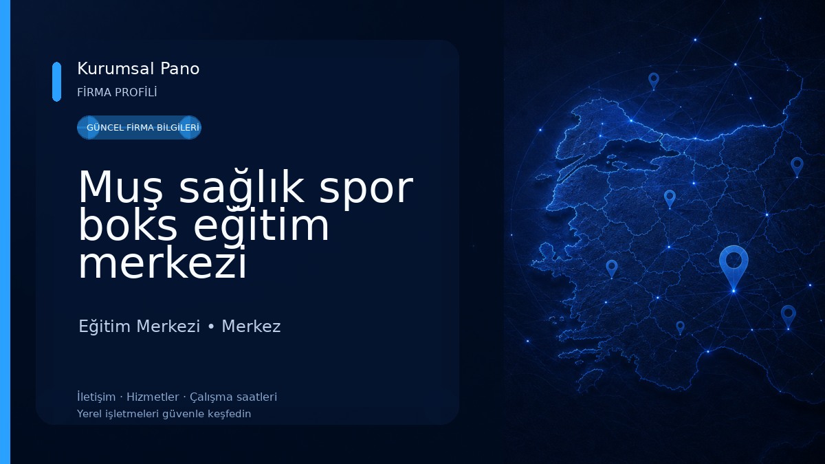 Muş sağlık spor boks eğitim merkezi 