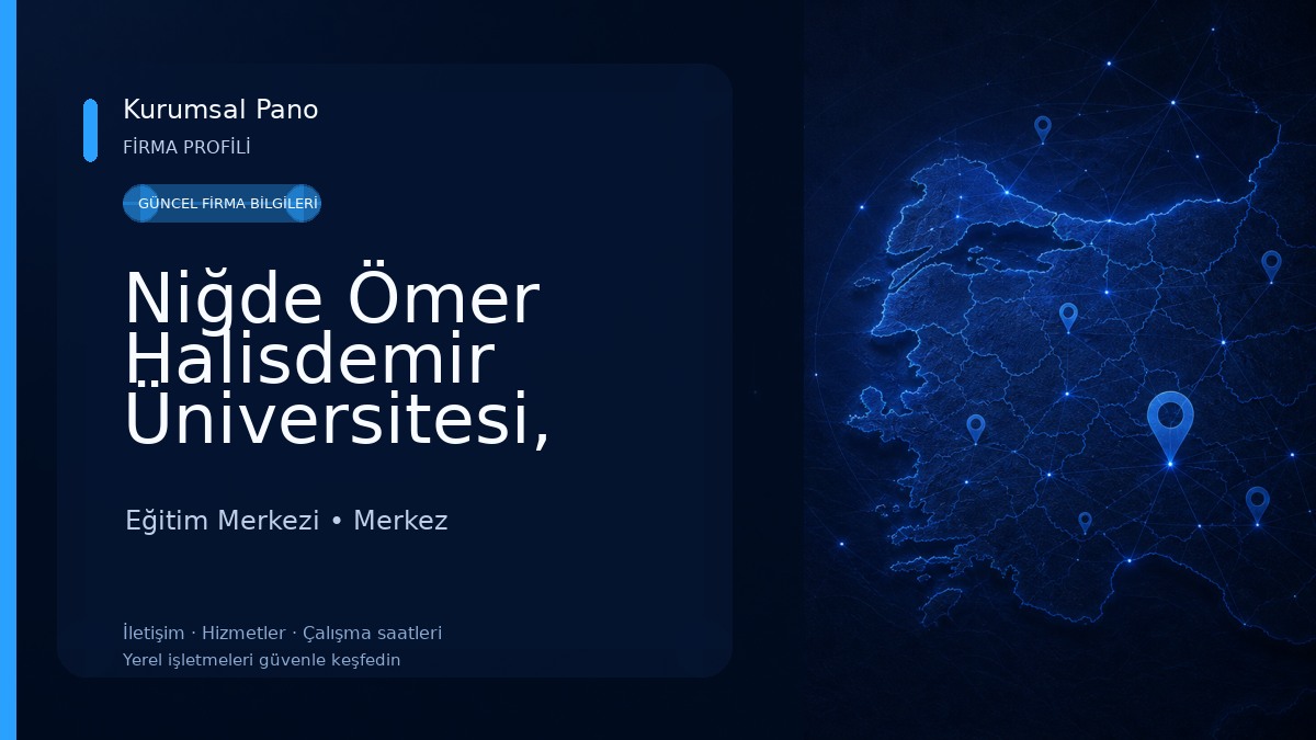 Niğde Ömer Halisdemir Üniversitesi, Sürekli Eğitim Merkezi Eğitim Merkezi