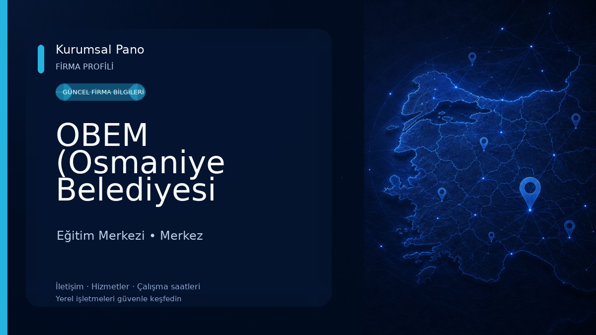 OBEM (Osmaniye Belediyesi Eğitim Merkezi) Eğitim Merkezi