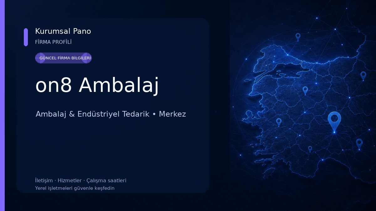 on8 Ambalaj Ambalaj & Endüstriyel Tedarik