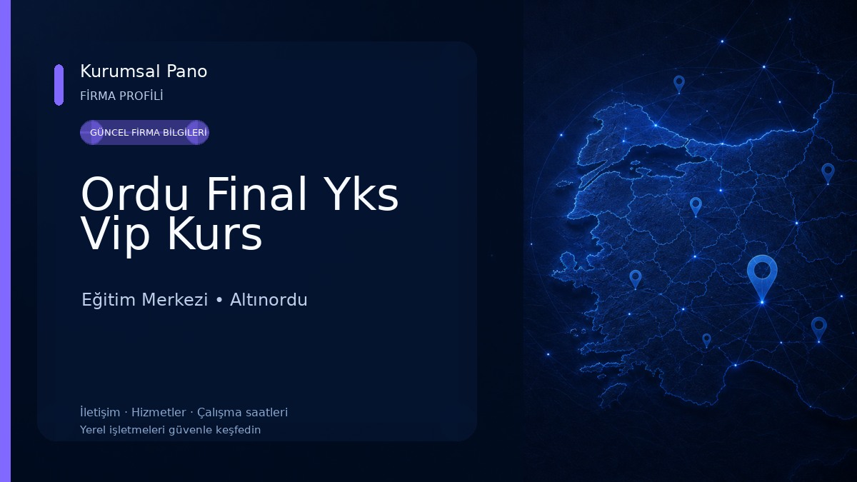 Ordu Final Yks Vip Kurs