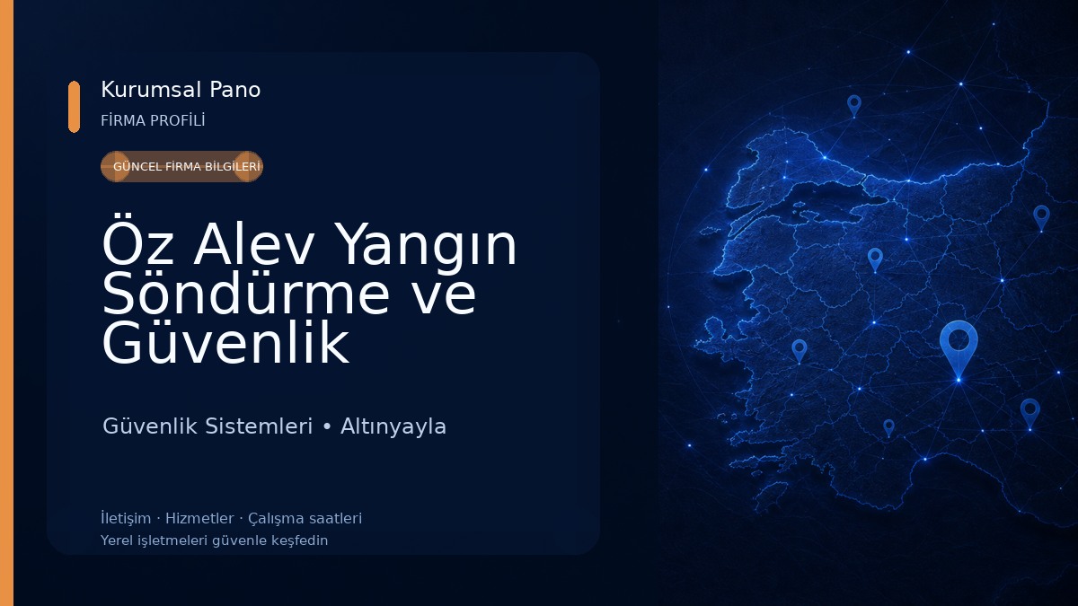 Öz Alev Yangın Söndürme ve Güvenlik Sistemleri 