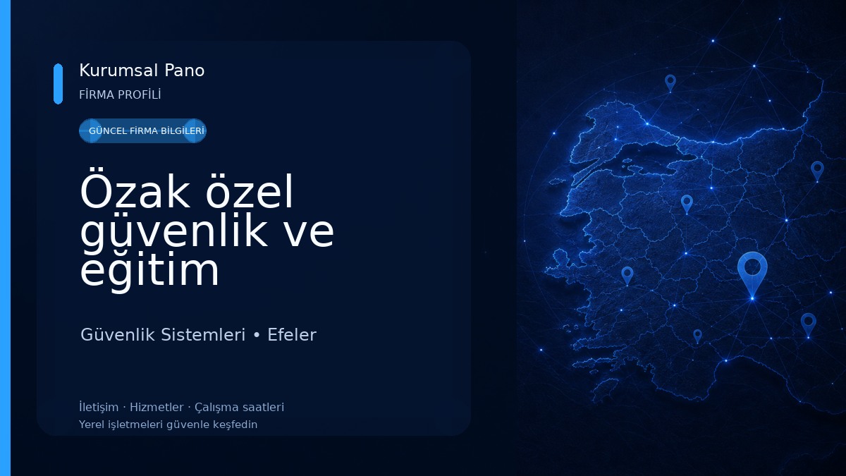 Özak özel güvenlik ve eğitim hizmetleri ltd.şti Güvenlik Sistemleri