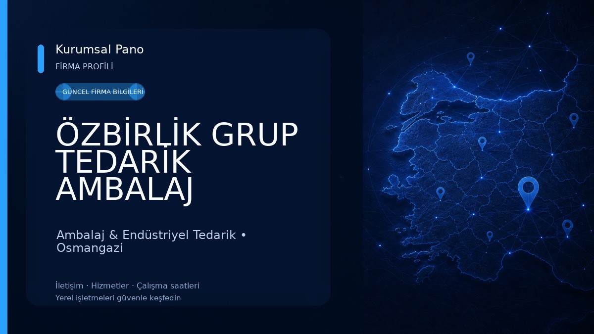 ÖZBİRLİK GRUP TEDARİK AMBALAJ Ambalaj & Endüstriyel Tedarik