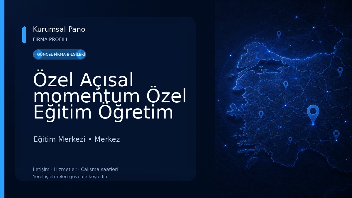 Özel Açısal momentum Özel Eğitim Öğretim Kurs Merkezi Eğitim Merkezi