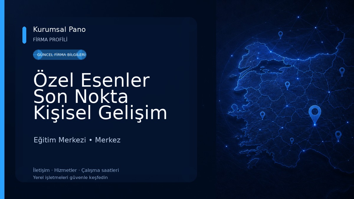 Özel Esenler Son Nokta Kişisel Gelişim Kursu
