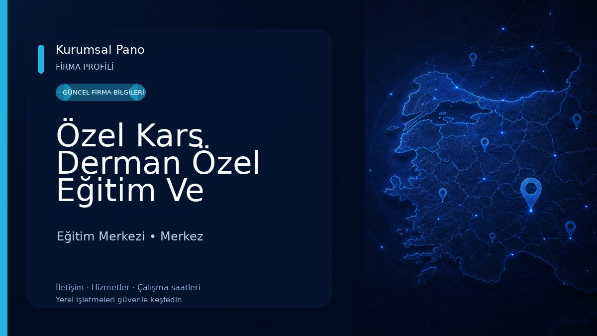 Özel Kars Derman Özel Eğitim Ve Rehabilitasyon Merkezi 