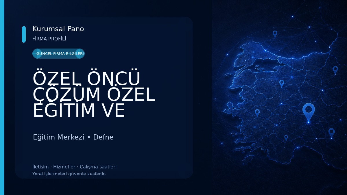 ÖZEL ÖNCÜ ÇÖZÜM ÖZEL EĞİTİM VE REHABİLİTASYON MERKEZİ Eğitim Merkezi