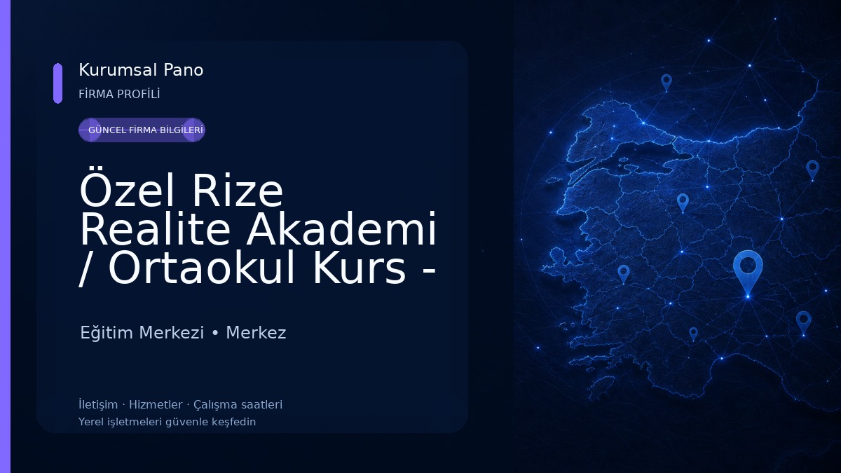 Özel Rize Realite Akademi / Ortaokul Kurs - LGS Hazırlık