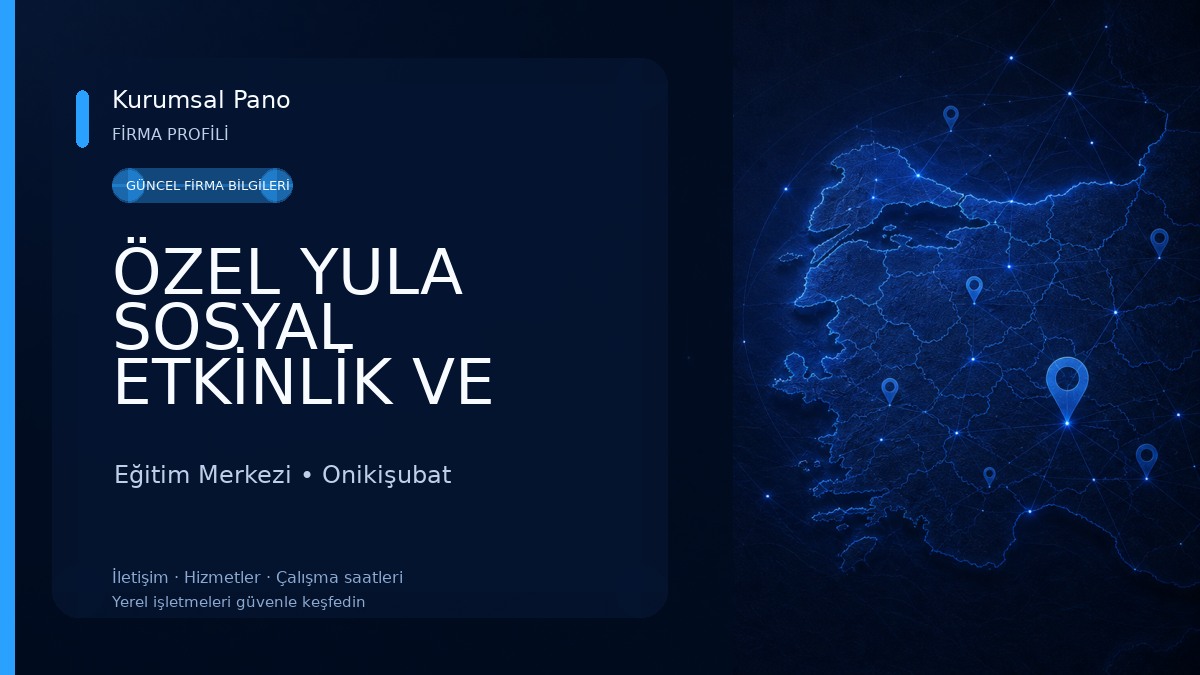 ÖZEL YULA SOSYAL ETKİNLİK VE GELİŞİM MERKEZİ Eğitim Merkezi