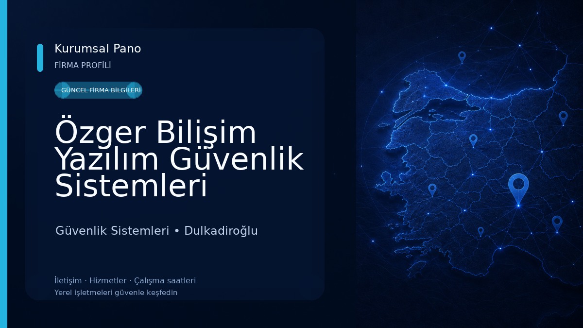 Özger Bilişim Yazılım Güvenlik Sistemleri Güvenlik Sistemleri