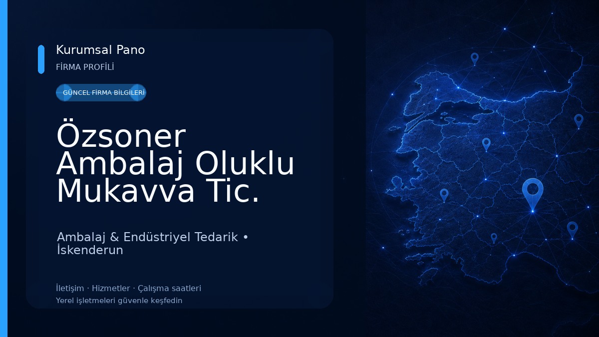 Özsoner Ambalaj Oluklu Mukavva Tic. Ltd. Şti. Ambalaj & Endüstriyel Tedarik