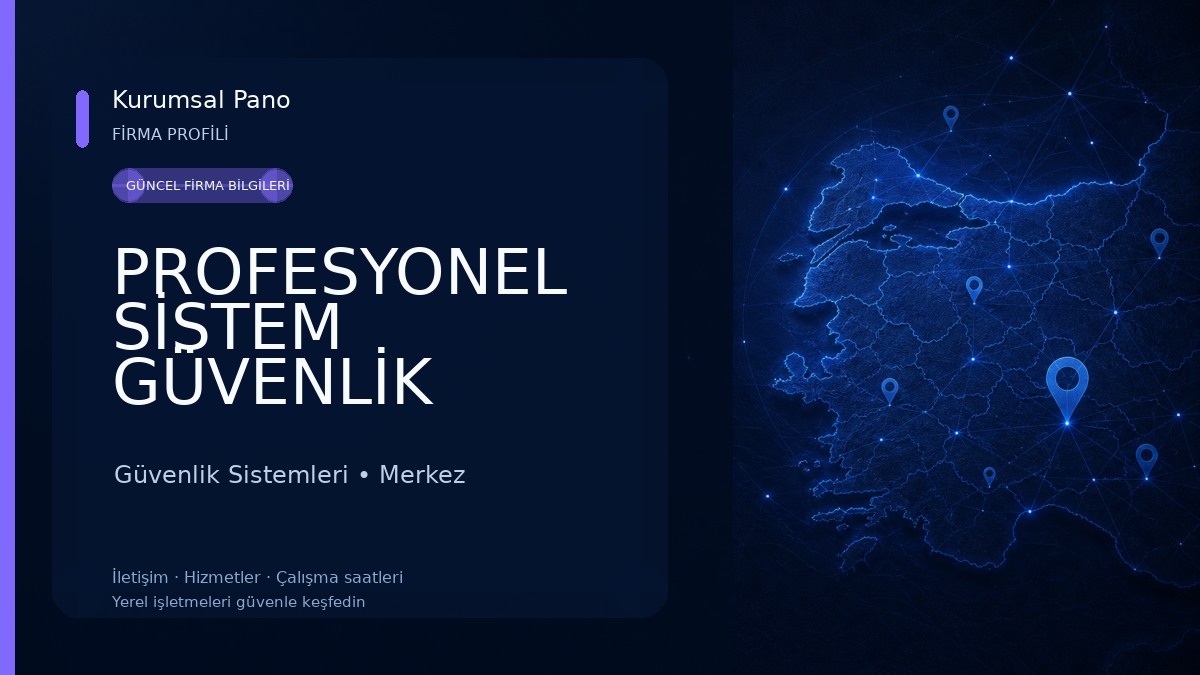 PROFESYONEL SİSTEM GÜVENLİK KAMERA SİSTEMLERİ Güvenlik Sistemleri