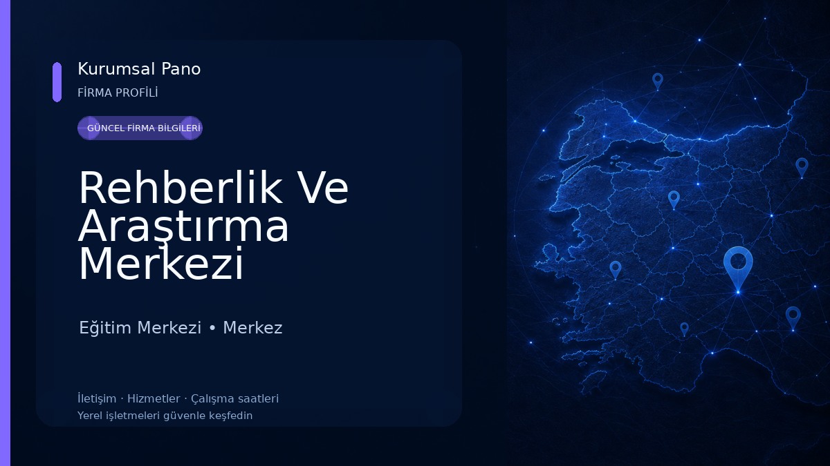 Rehberlik Ve Araştırma Merkezi Eğitim Merkezi