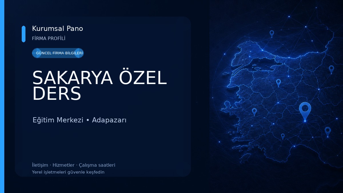 SAKARYA ÖZEL DERS Eğitim Merkezi