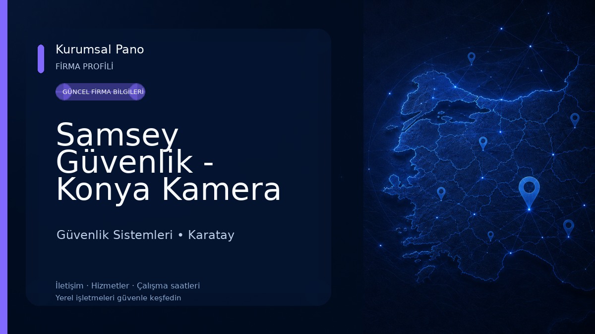 Samsey Güvenlik - Konya Kamera ve Radyolink Sistemleri Güvenlik Sistemleri