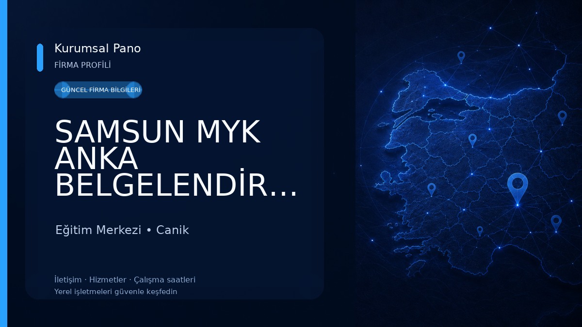 SAMSUN MYK ANKA BELGELENDİRME