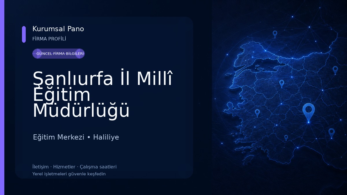 Şanlıurfa İl Millî Eğitim Müdürlüğü