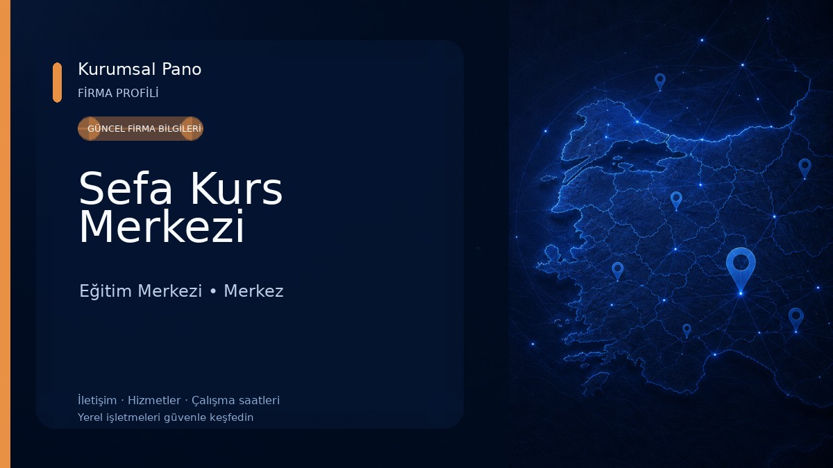 Sefa Kurs Merkezi Eğitim Merkezi