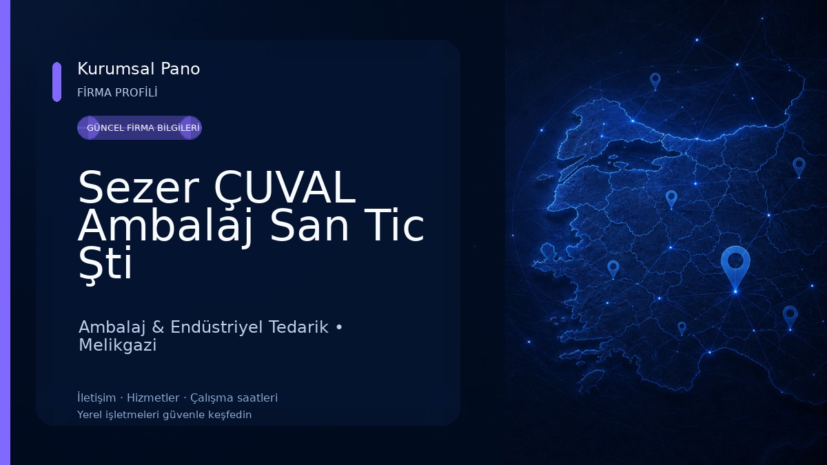 Sezer ÇUVAL Ambalaj San Tic Şti Ambalaj & Endüstriyel Tedarik