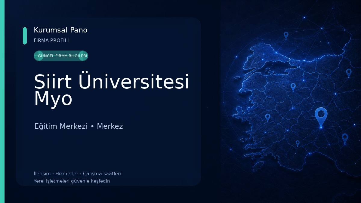 Siirt Üniversitesi Myo