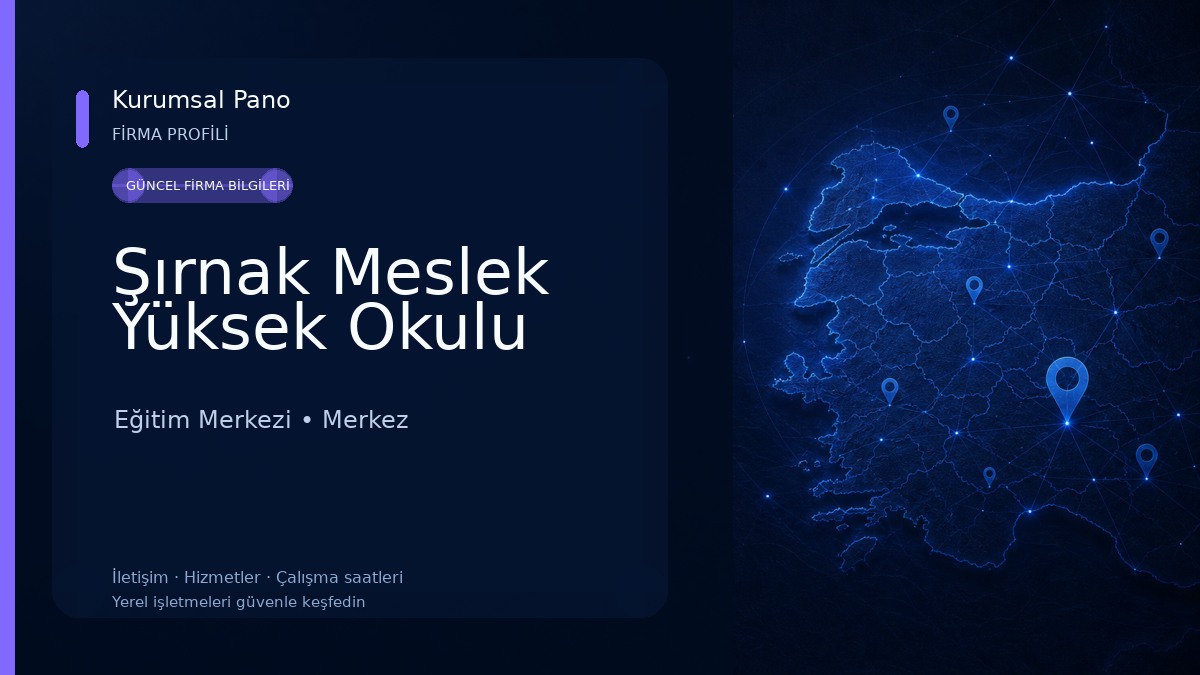 Şırnak Meslek Yüksek Okulu Eğitim Merkezi
