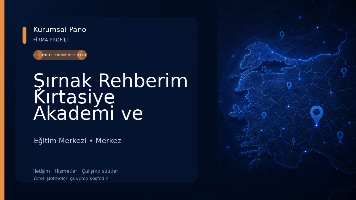 Şırnak Rehberim Kırtasiye Akademi ve Çalışma Salonu 