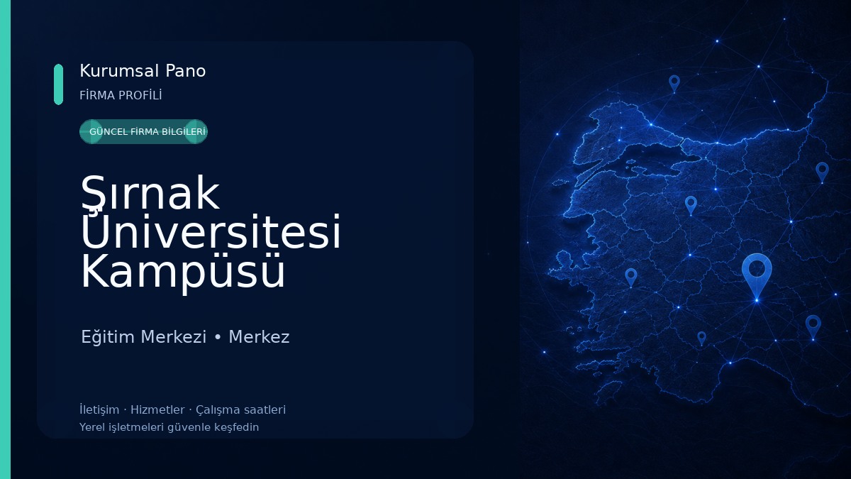Şırnak Üniversitesi Kampüsü Eğitim Merkezi