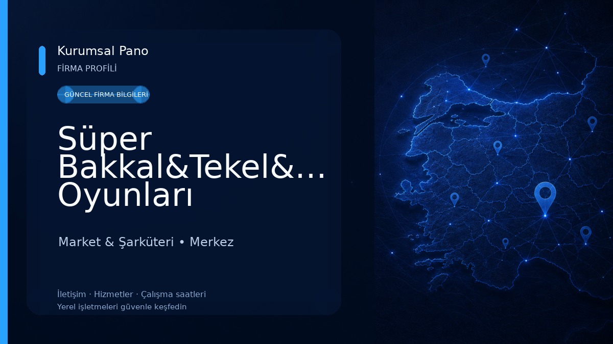 Süper Bakkal&Tekel&Şans Oyunları