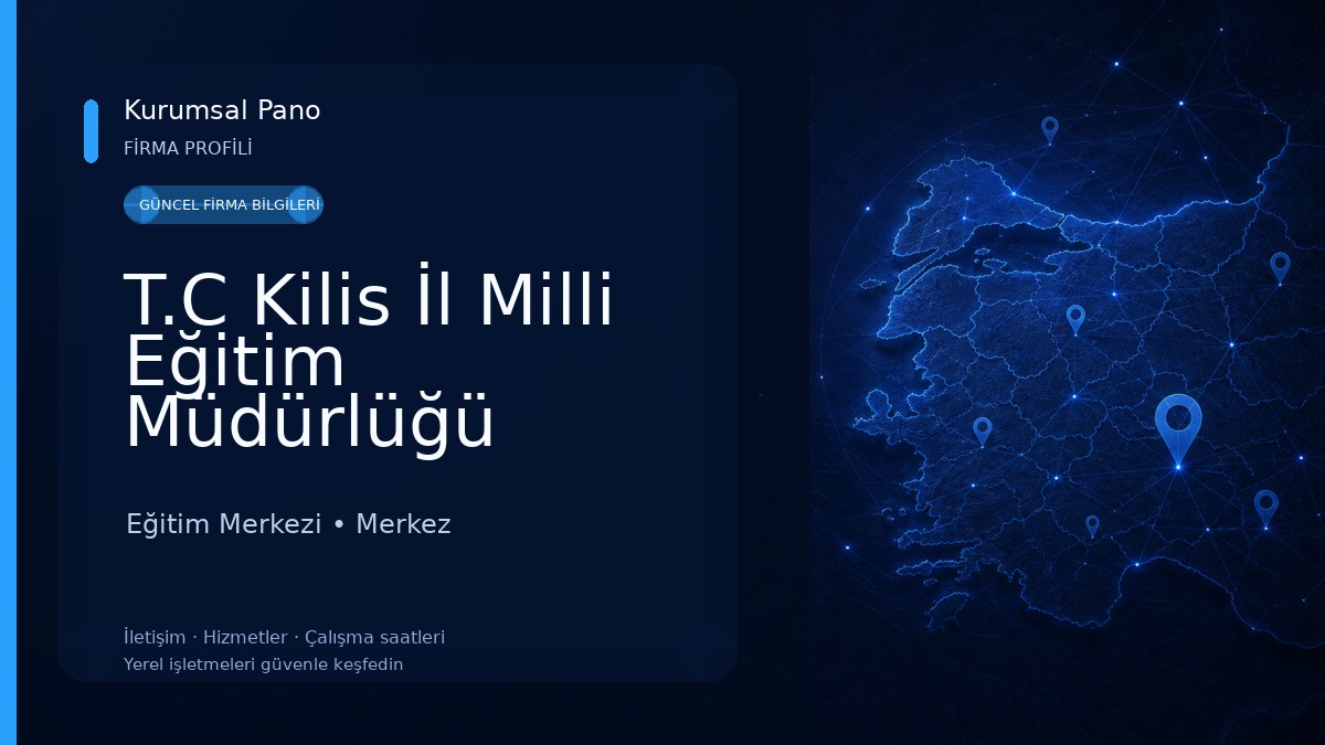 T.C Kilis İl Milli Eğitim Müdürlüğü