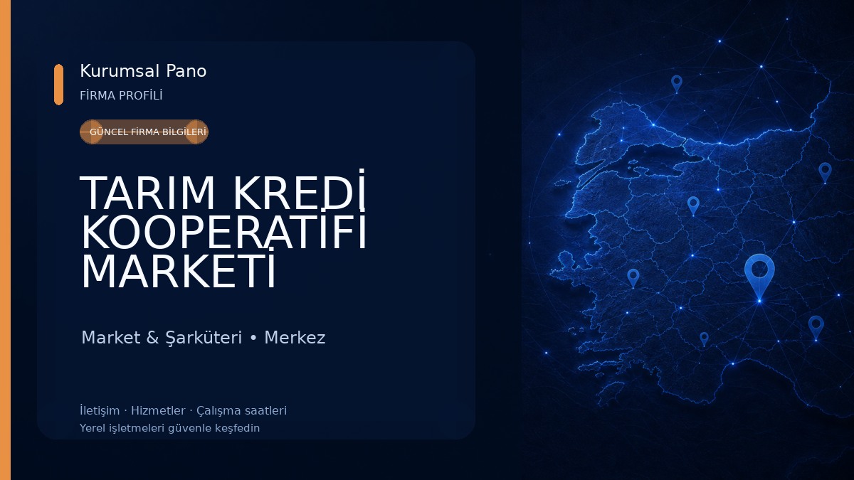 TARIM KREDİ KOOPERATİFİ MARKETİ Market & Şarküteri