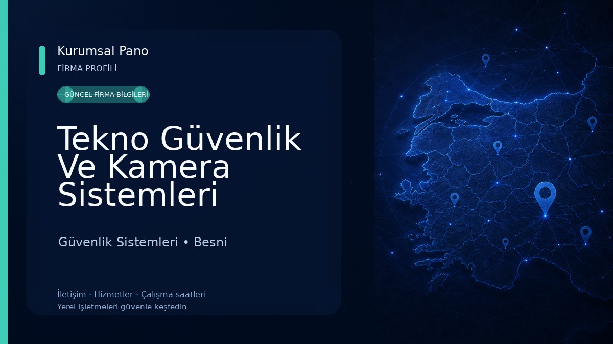 Tekno Güvenlik Ve Kamera Sistemleri Güvenlik Sistemleri