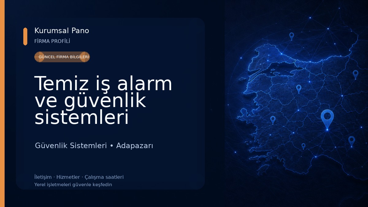 Temiz iş alarm ve güvenlik sistemleri