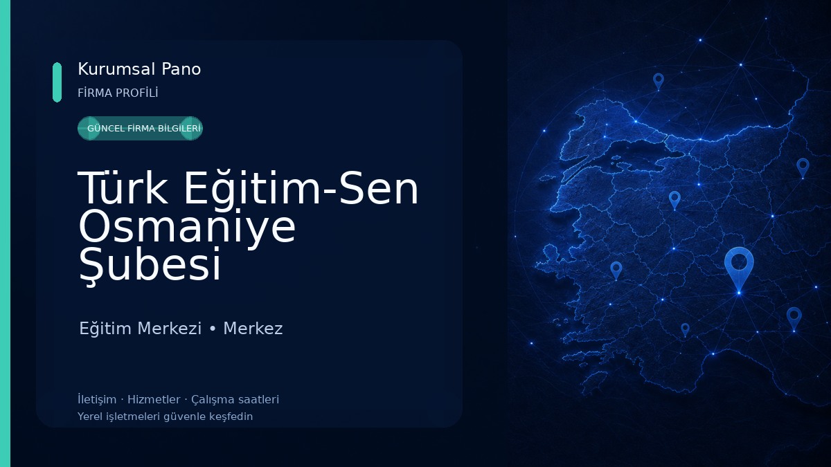 Türk Eğitim-Sen Osmaniye Şubesi Eğitim Merkezi