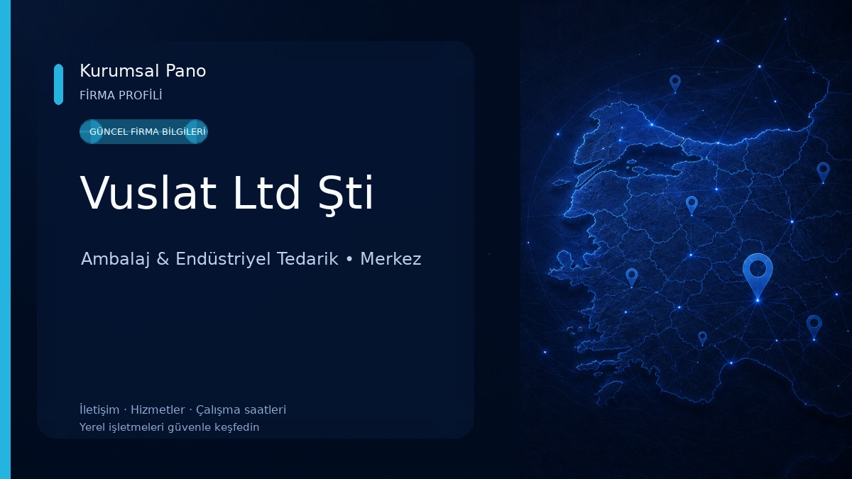 Vuslat Ltd Şti Ambalaj & Endüstriyel Tedarik