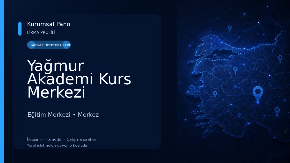 Yağmur Akademi Kurs Merkezi Eğitim Merkezi