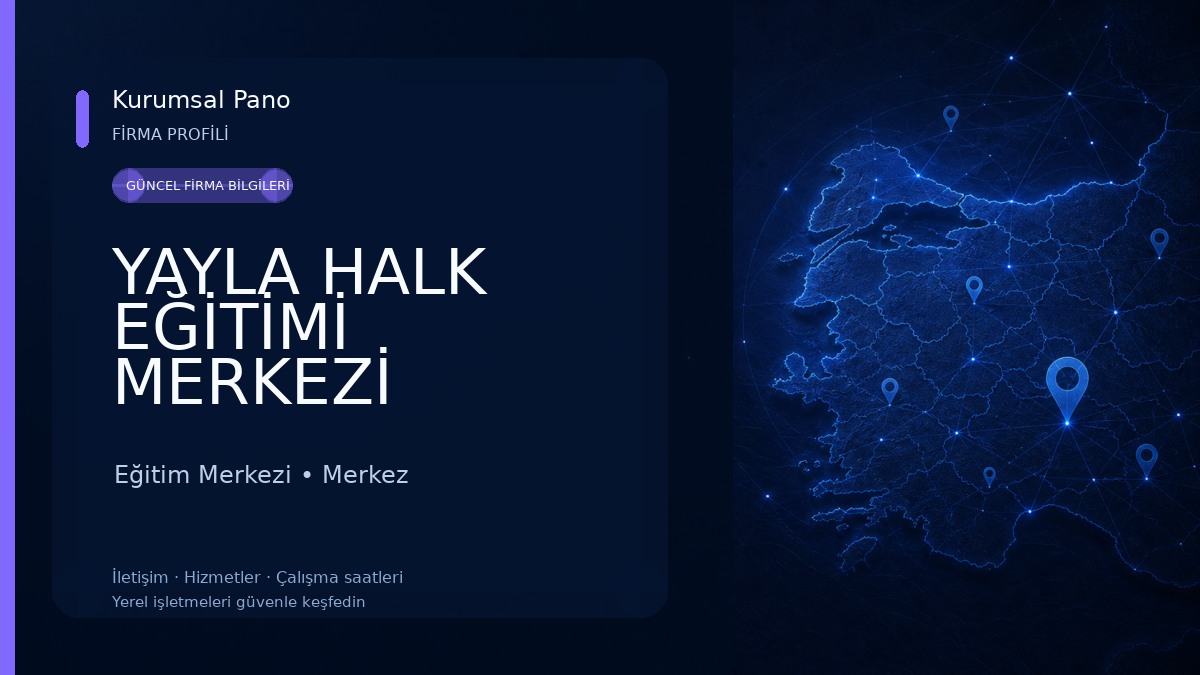 YAYLA HALK EĞİTİMİ MERKEZİ